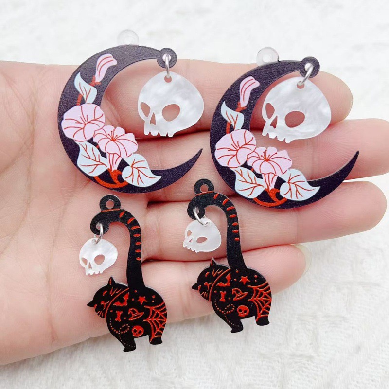 Jewelry Making Earrings - 10 Stück Halloween-Schmuck aus Acryl mit