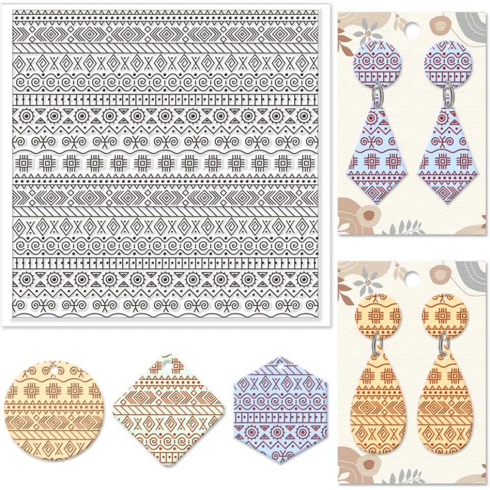 Jewelry Making Mold - Textil Geometrische Silikon Textur Stempel Polymer