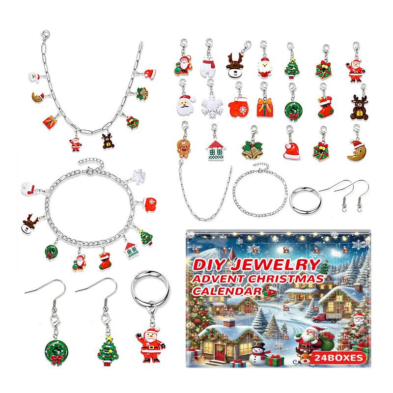 Jewelry Making Kits For Kids - Weihnachtsschmuck Adventskalender DIY Armbandherstellungsset 2025, Weihnachtsgeschenk