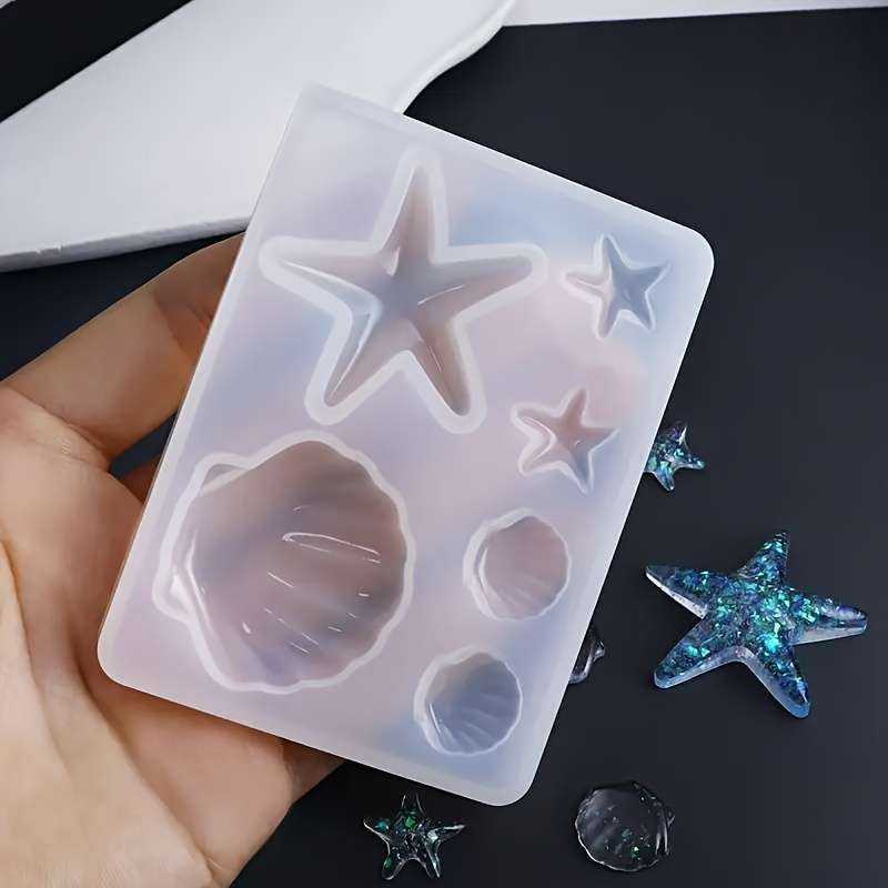 Jewelry Making Mold - DIY Ozean-Thema Kristall-Epoxidharz Muschel-Schmuckanhänger Silikonform Schmuckanhänger-Herstellungsform
