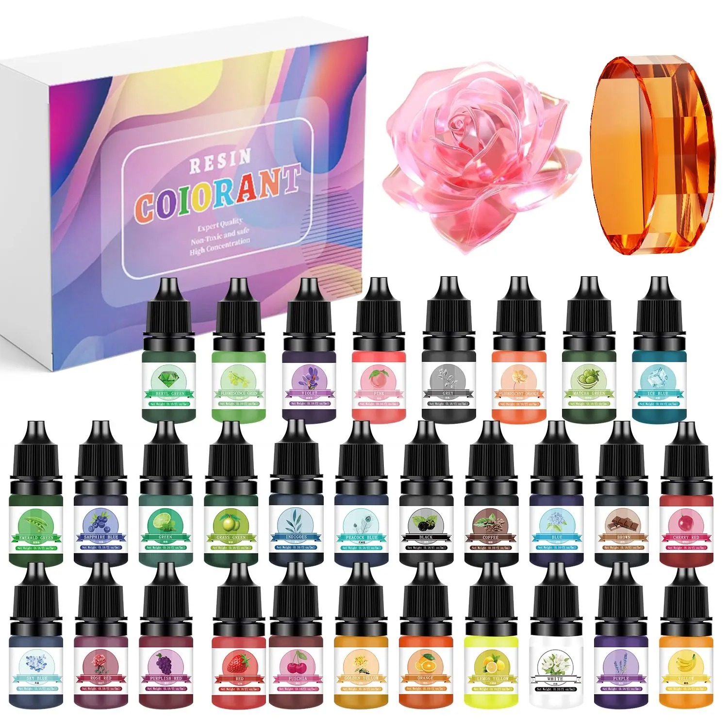 Jewelry Making Mold - 30 farben 5 ml Epoxidharz Pigment