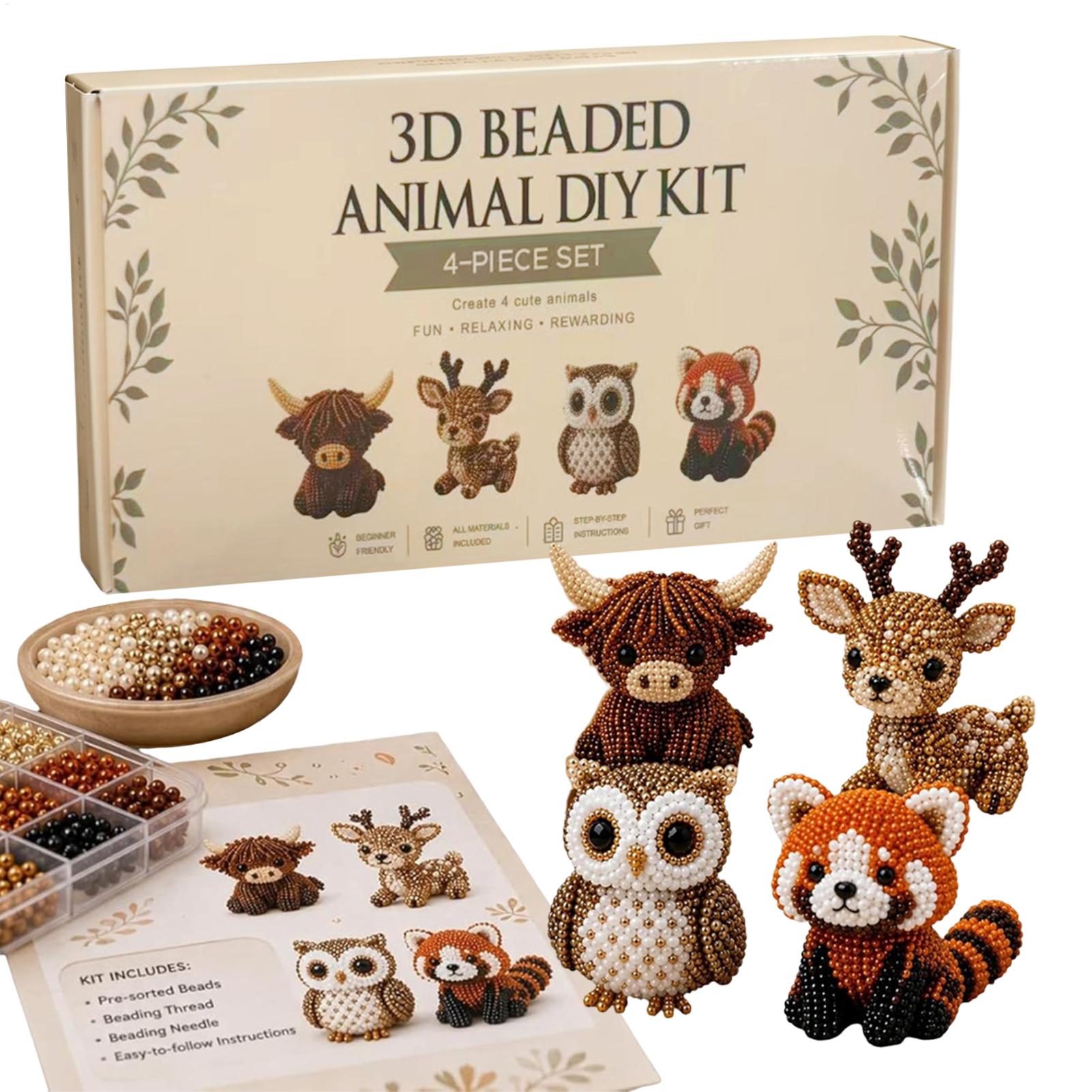 Jewelry Making Kits For Kids - DIY 3D Perlen-Tier-Set Handgemachtes Perlenarbeits-Kunsthandwerk-Set mit