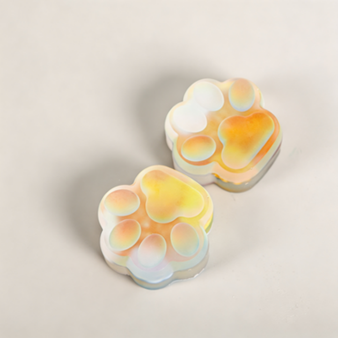 Jewelry Making Mold - 2-fach verbundene Katzenpfoten-Silikonform, niedlicher, mattierter Schmuck,