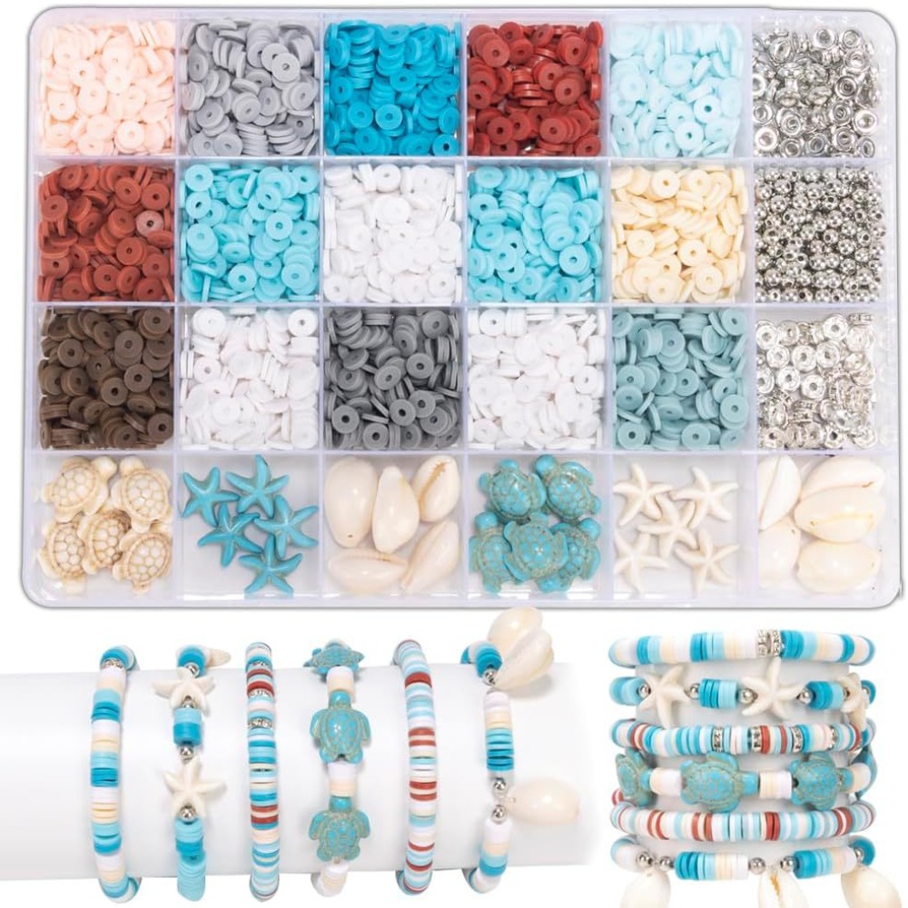 Jewelry Making Party For Adults - 2600 Stück/Box 24-Fächer Ozean-Strand Polymer Clay