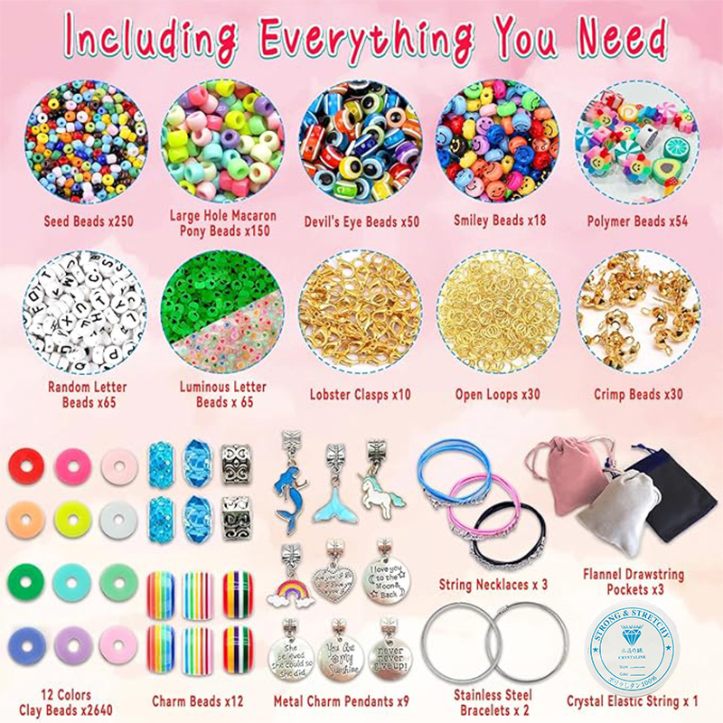 3400 Stück Perlen Charms Schmu – Jewelry Making Birthday Party Bewertung und Preis