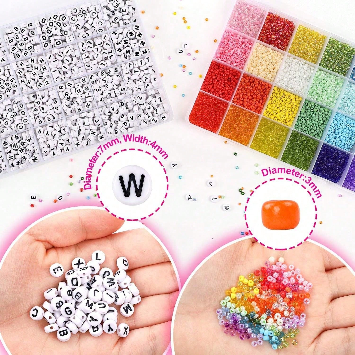 5760 Stück 24-Fächer-Box 3mm P – Jewelry Making Kits For Kids Bewertung und Preis