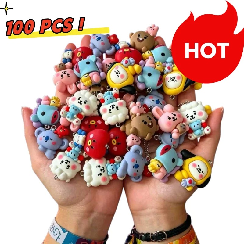 7 Stück BT21 Harz-Cartoon-Anhä – Jewelry Making Earrings Bewertung und Preis