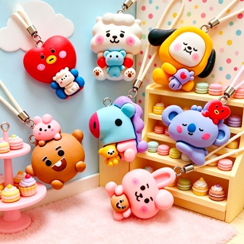 7 Stück BT21 Harz-Cartoon-Anhä – Jewelry Making Earrings Bewertung und Preis
