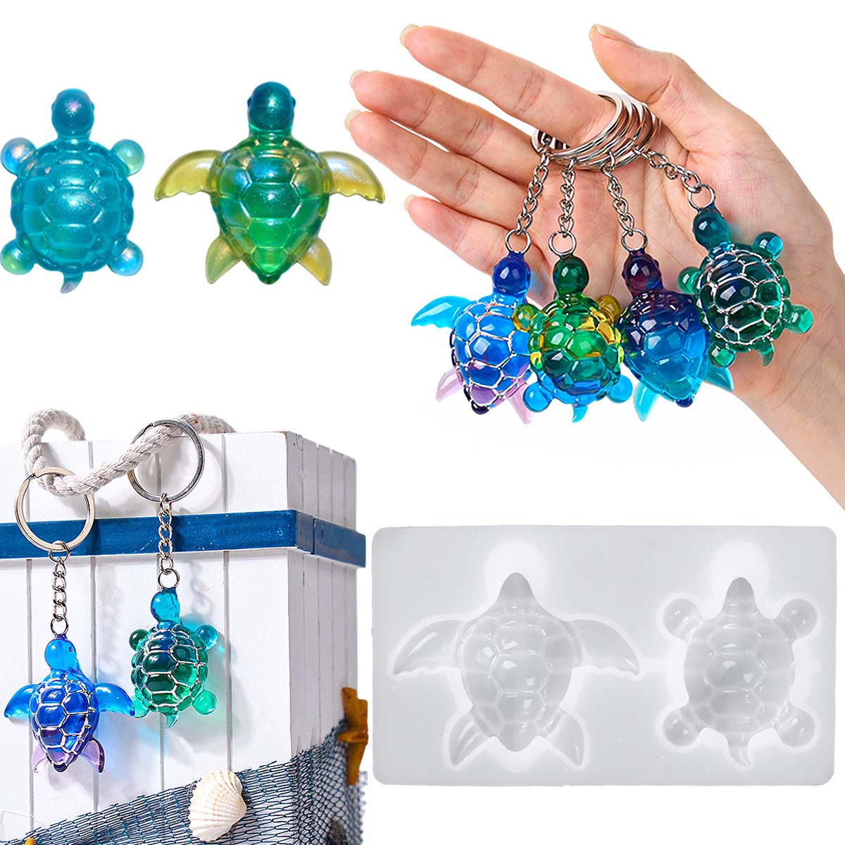 3D Meeresschildkröte Schlüssel – Jewelry Making Mold Bewertung und Preis