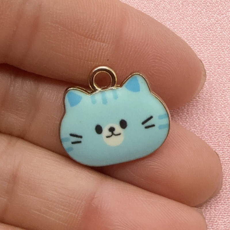 12 Stück bedruckte Katzenkopf- – Jewelry Making Earrings Bewertung und Preis